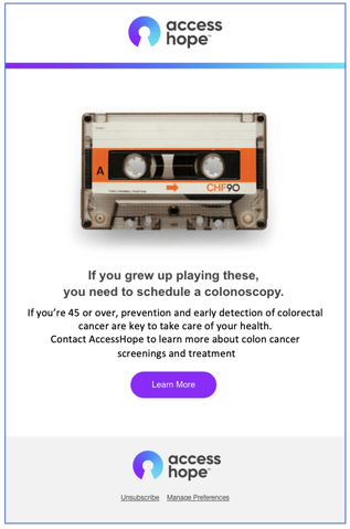 AH Colonscopy Email Mock