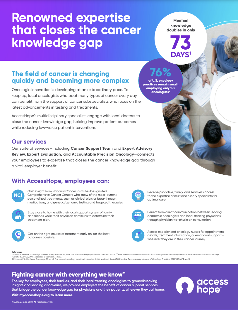 Knowledge Gap Sales Sheet
