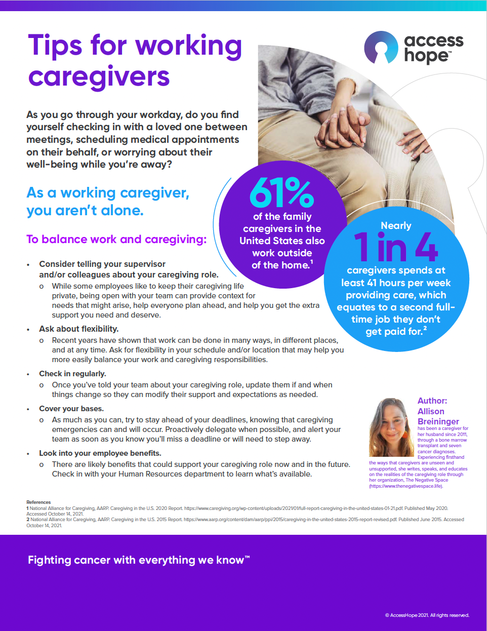 Tips for working caregivers PNG