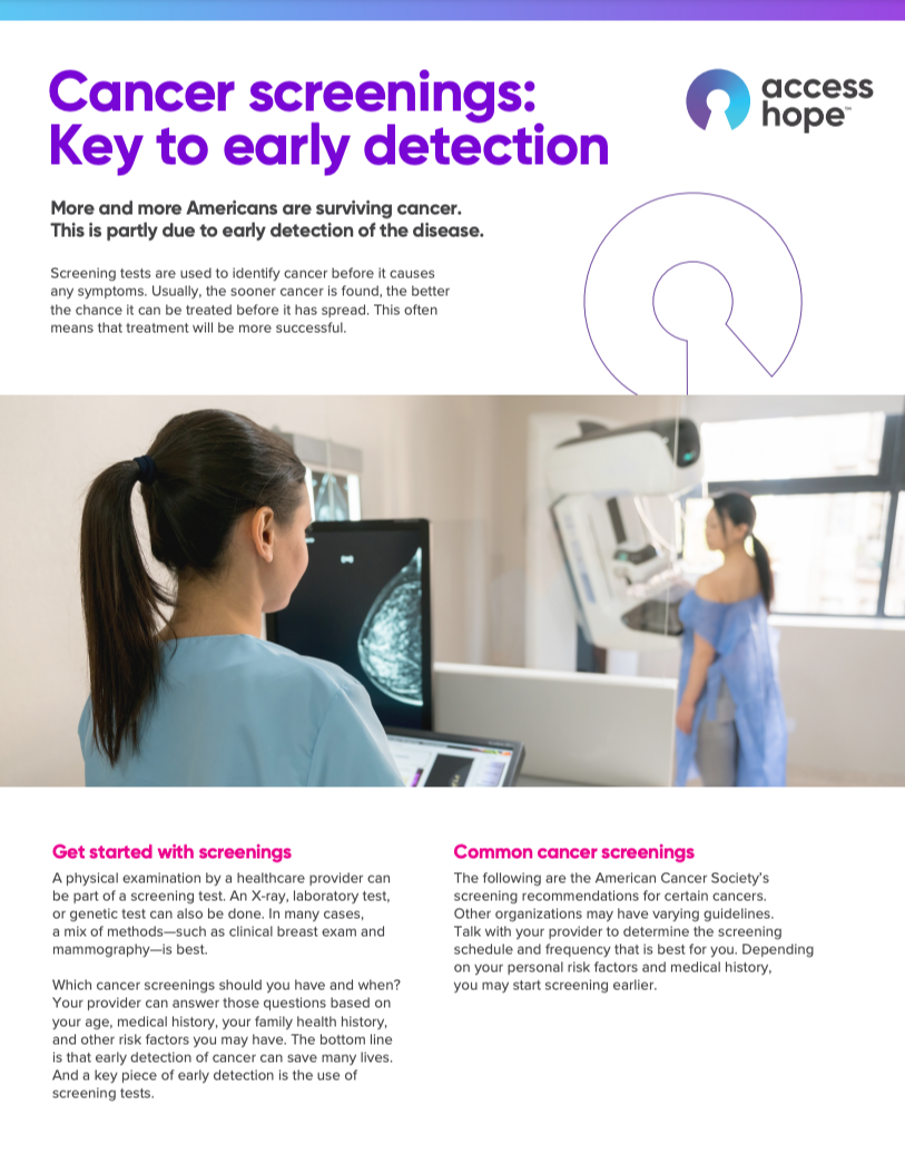 Cancer screening key to early detection-1